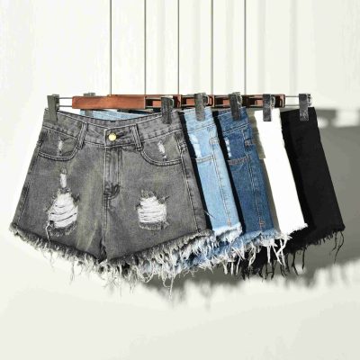 Korean style women's denim shorts